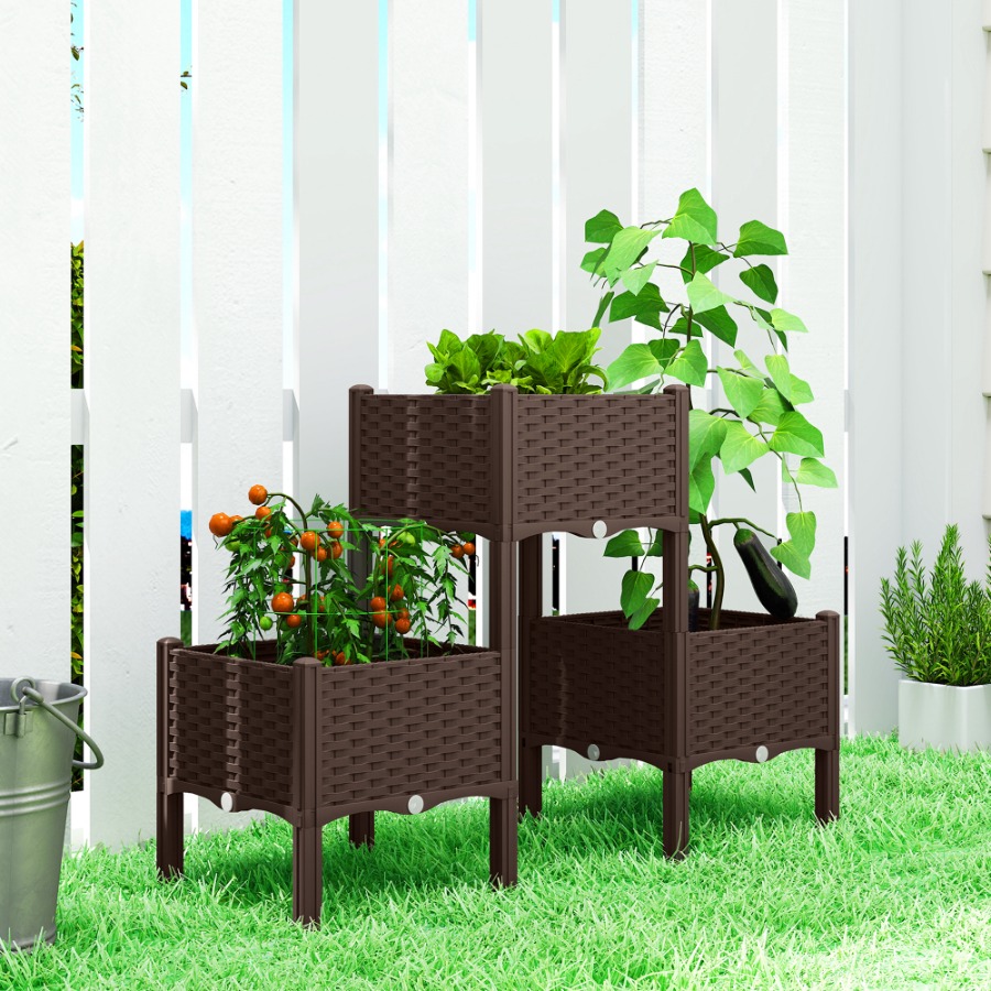 Self Watering Planter - Пластиковая приподнятая грядка с ножками, самополивающиеся