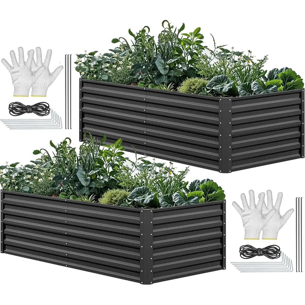 Garden Gloves - Большой оцинкованный металлический комплект для приподнятой