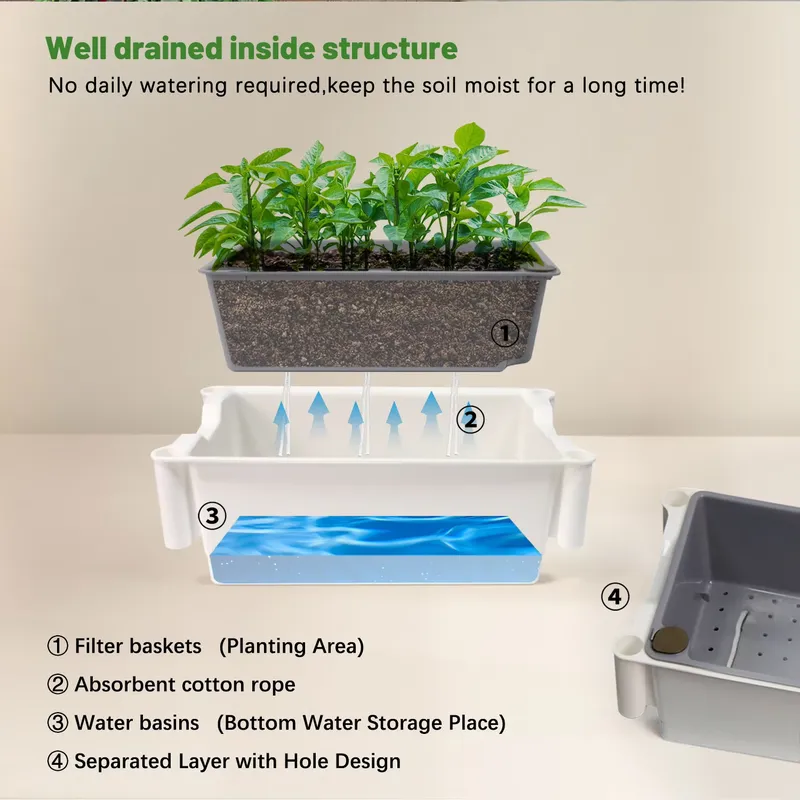 Передвижная вертикальная треху – обзор и цена Self Watering Planter